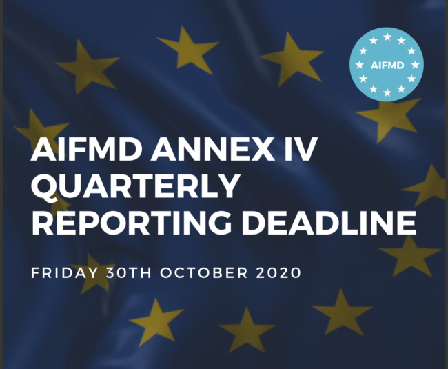 AIFMD Annex IV Quarterly Reporting Deadline